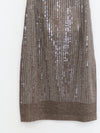 SWAYING Fall/Winter 2025: Beaded alpaca wool sweater/skirt set SW-SW-SW25AW3B04-HUIZONG (Gray-brown) Skirt (SW25AW1T07C1S4)